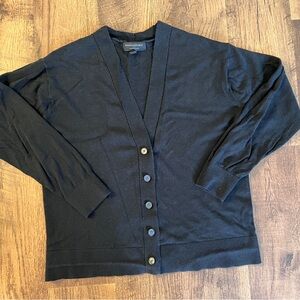 Black cardigan sweater